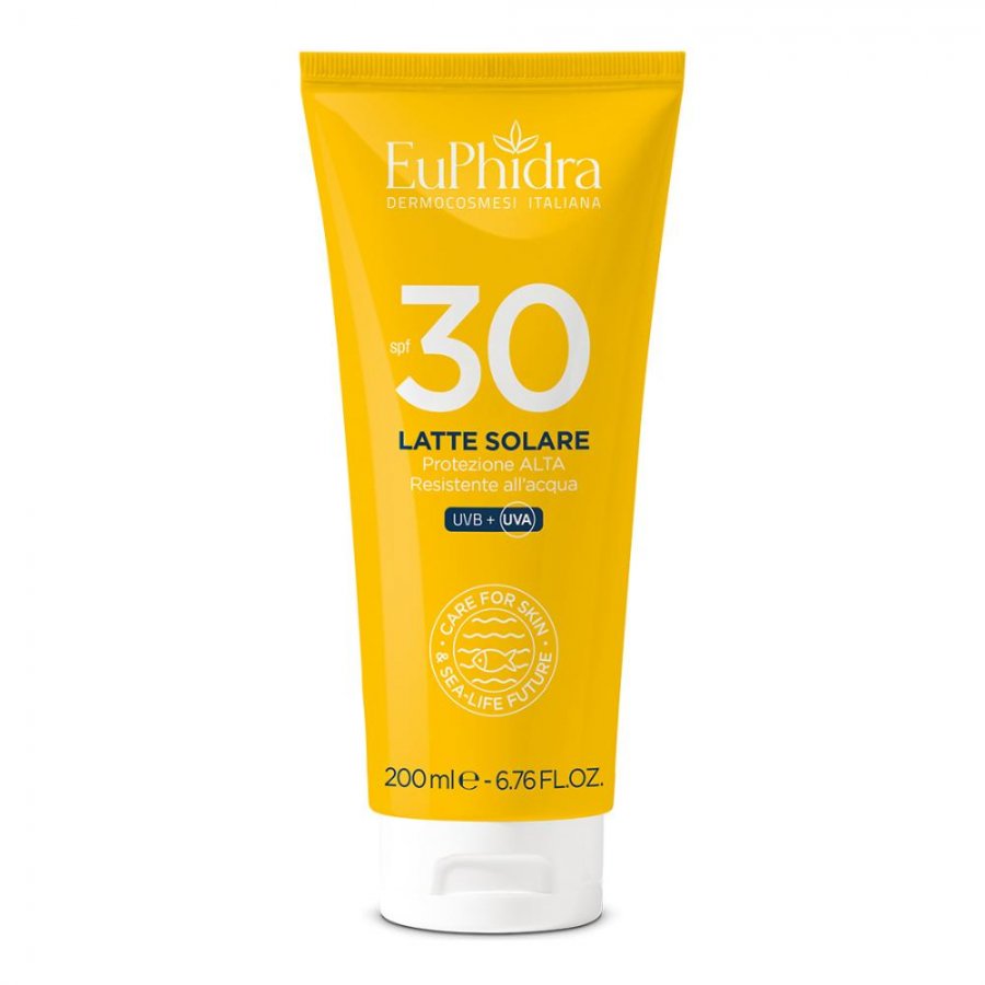 Euphidra Ka Latte Solare SPF30 200ml - Protezione Solare Resistente all'Acqua per Pelli Abbronzate