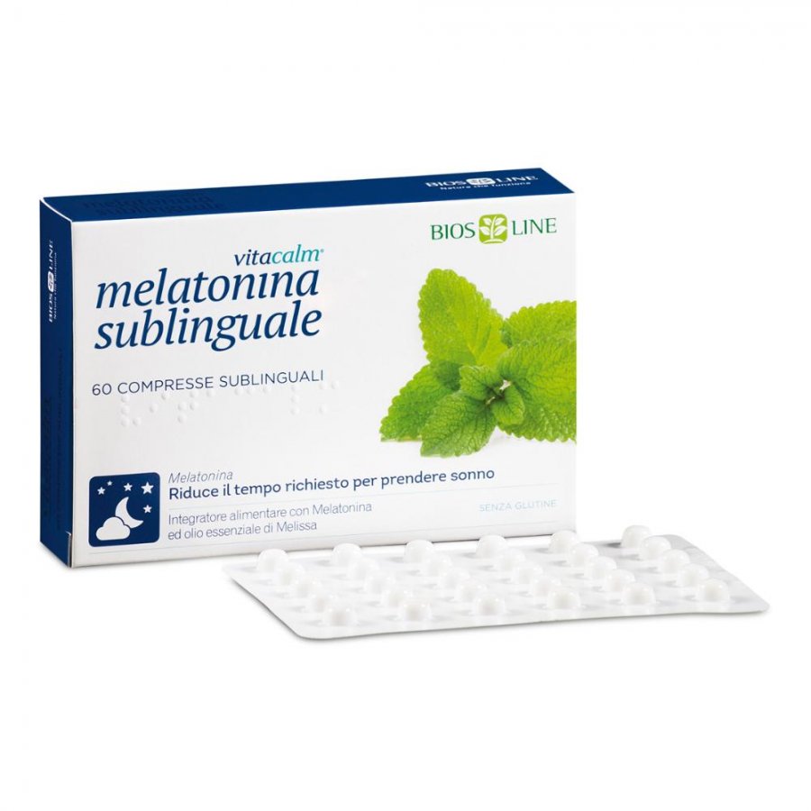 Vita Calm Melatonina 120 Compresse - Integratore Sublinguale di Melatonina ed Olio Essenziale di Melissa