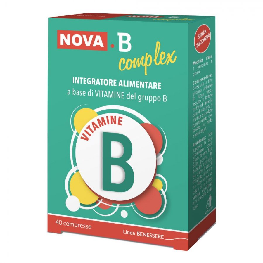 Nova B Complex 40 Compresse - Integratore Alimentare per Energia e Carenze Nutrizionali