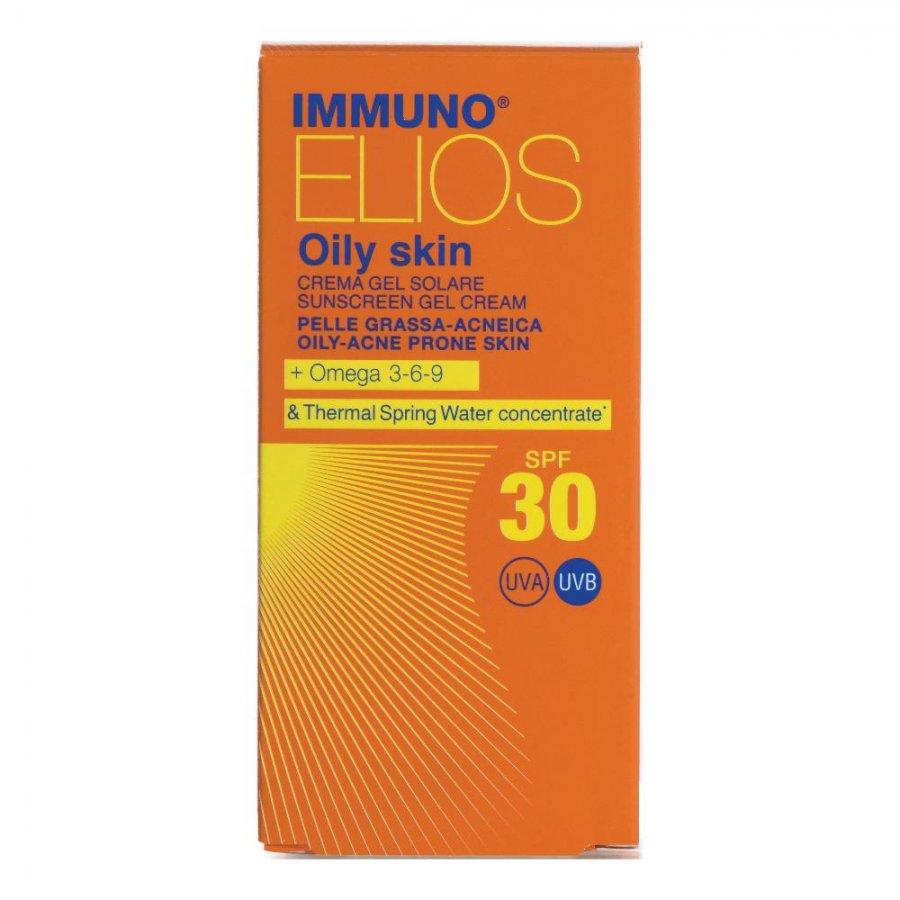Immuno Elios - Oily Skin Crema Gel Solare SPF30 Pelle Grassa 50ml - Protezione Solare Leggera e Non Grassa per Pelle Grassa