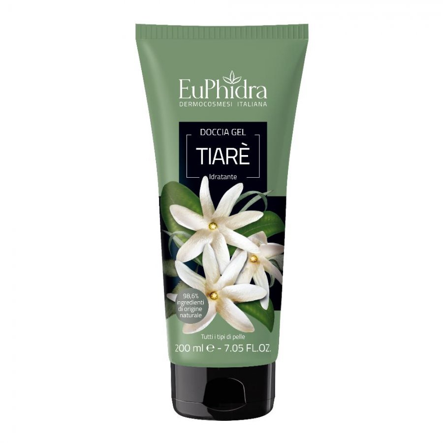 Euphidra - Doccia Gel Idratante Fragranza Tiarè 200ml per una Pelle Liscia e Profumata