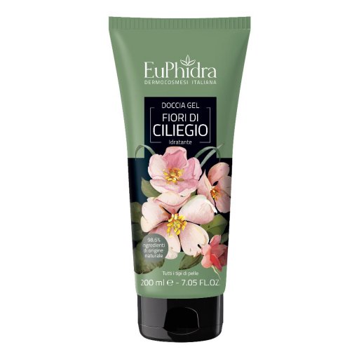 Euphidra - Doccia Gel Delicato Protettivo Fiori di Ciliegio 250ml per una Pelle Radiante