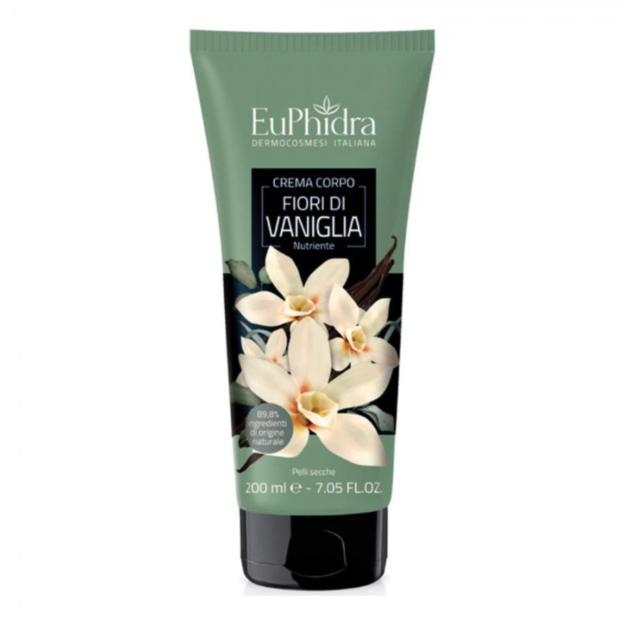 Euphidra - Crema Corpo Nutriente Profumata Fiori di Vaniglia 200ml per una Pelle Vellutata e Profumata