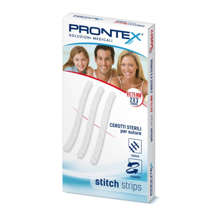 Prontex Stitch Strips 6x75mm 10 Pezzi