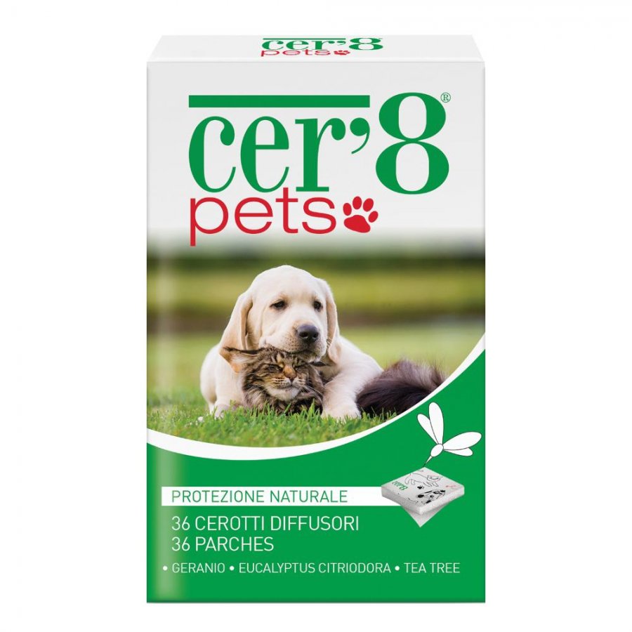 Cer'8 Pets Protezione Naturale - 36 Cerotti Diffusori
