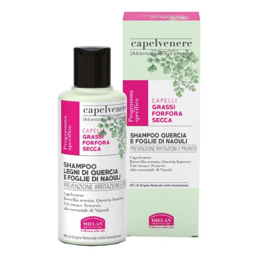 Helan Capelvenere Bioshampoo ai Legni di Quercia e Foglie di Naouli 200ml - Purificante Antiforfora con Azione Lenitiva