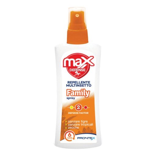 Prontex Max Defense Repellente Multinsetto Spray Family Biocida, 100ml, Protezione Duratura Contro Zanzare e Insetti