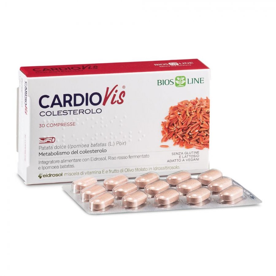 Cardiovis Colesterolo 30 Compresse - Integratore Alimentare per il Colesterolo