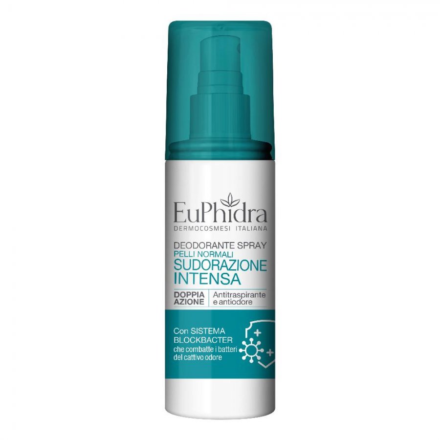 Euphidra Deodorante Spray Sudorazione Intensa 100ml - Deodorante Antitraspirante Unisex