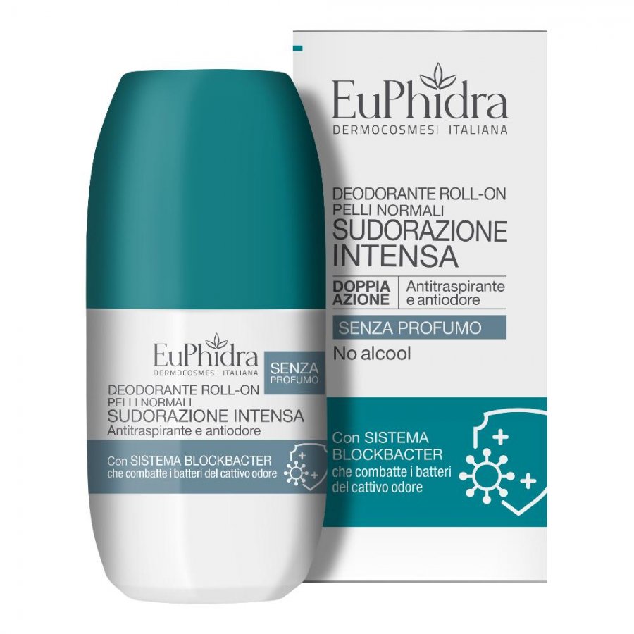 Euphidra Deodorante Roll-On Senza Profumo 50ml - Deodorante Roll-On Antitraspirante