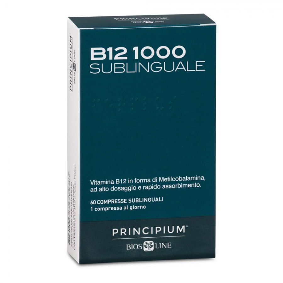 Principium B12 1000 60 Compresse Sublinguale - Integratore di Vitamina B12 ad Alto Dosaggio