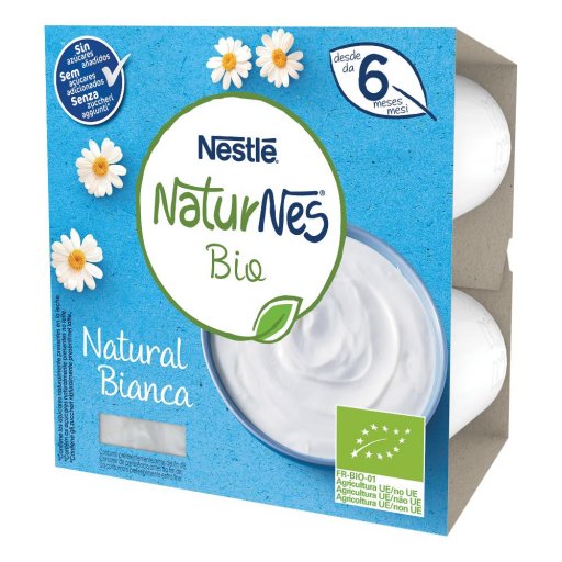 Nestlé Naturnes Bio Merenda Al Latte Bianca 4x90g - Alimentazione Biologica per Bambini