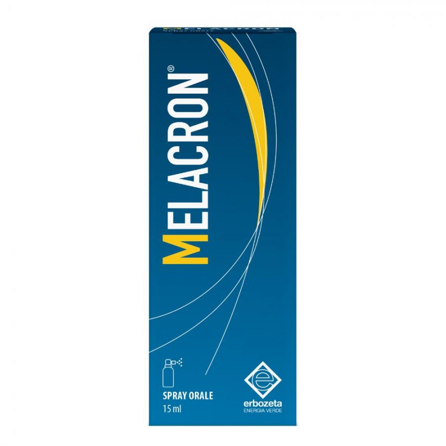 Melacron Spray Orale 15 ml - Integratore Alimentare a Base di Melatonina per il Sonno e il Jet-Lag