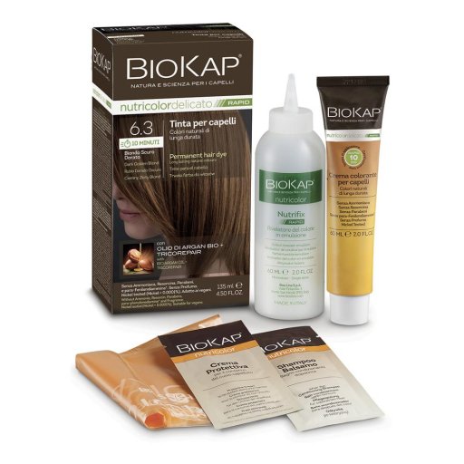 Biokap Nutricolor Delicato Rapid 6.3 Biondo Scuro Dorato - Tinta Capelli Senza Parafenilendiammina