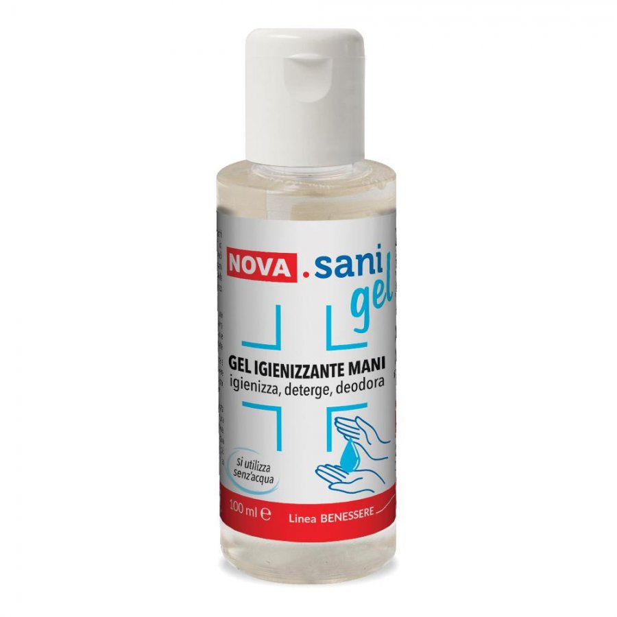 Nova Sani Gel Active Igienizzante Mani 100ml - Disinfettante Idratante per le Tue Mani