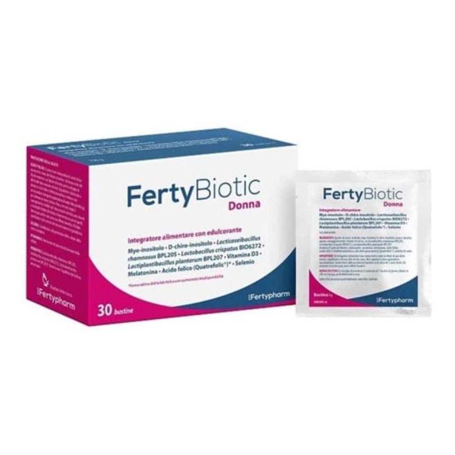 Biocure Fertybiotic Donna Integratore Fertilità 30 Bustine – Myo-Inositolo, Acido Folico, Selenio, Probiotici Biocure Fertybiotic Donna Integratore Fertilità 30 Bustine – Myo-Inositolo, Acido Folico, Selenio, Probiotici