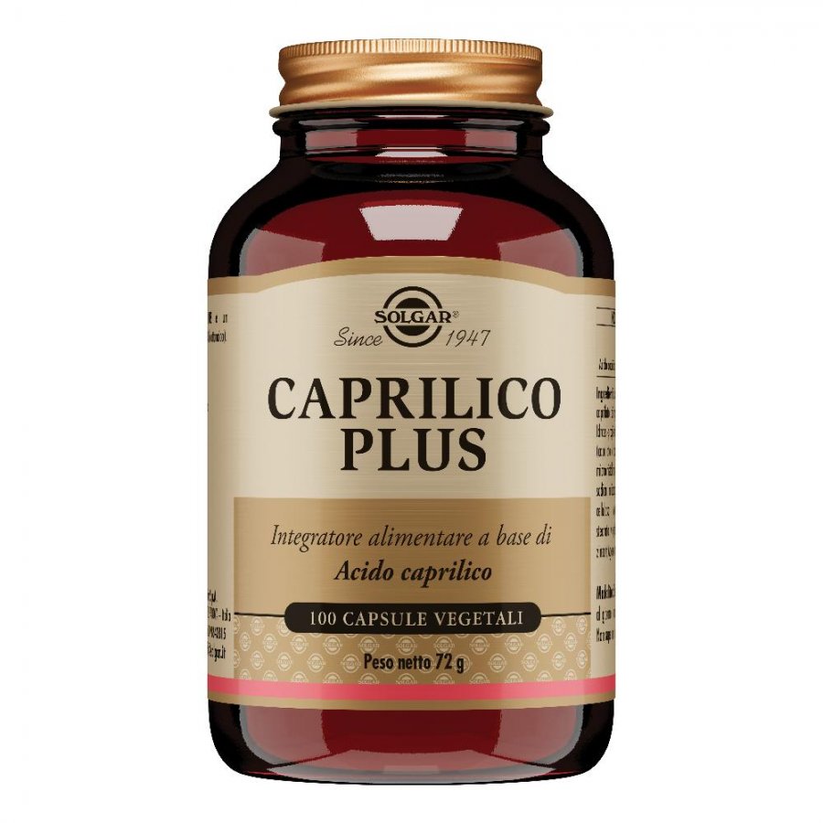 Solgar - Caprilico Plus 100 capsule vegetali - Integratore per il Benessere Intestinale