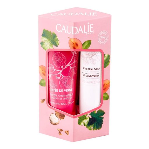 Caudalie Liphand Duo - Crema Mani e Stick Labbra, Idratante e Protettivo