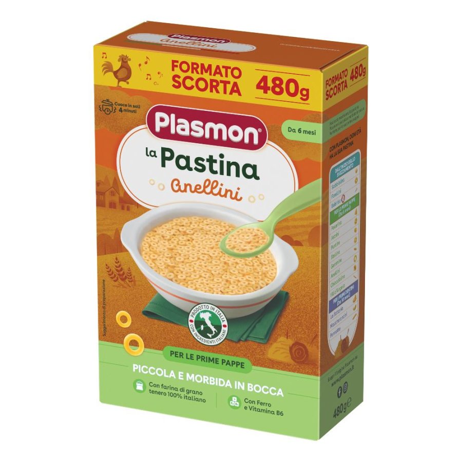 PLASMON Pasta Anellini 480g PLASMON Pasta Anellini 480g