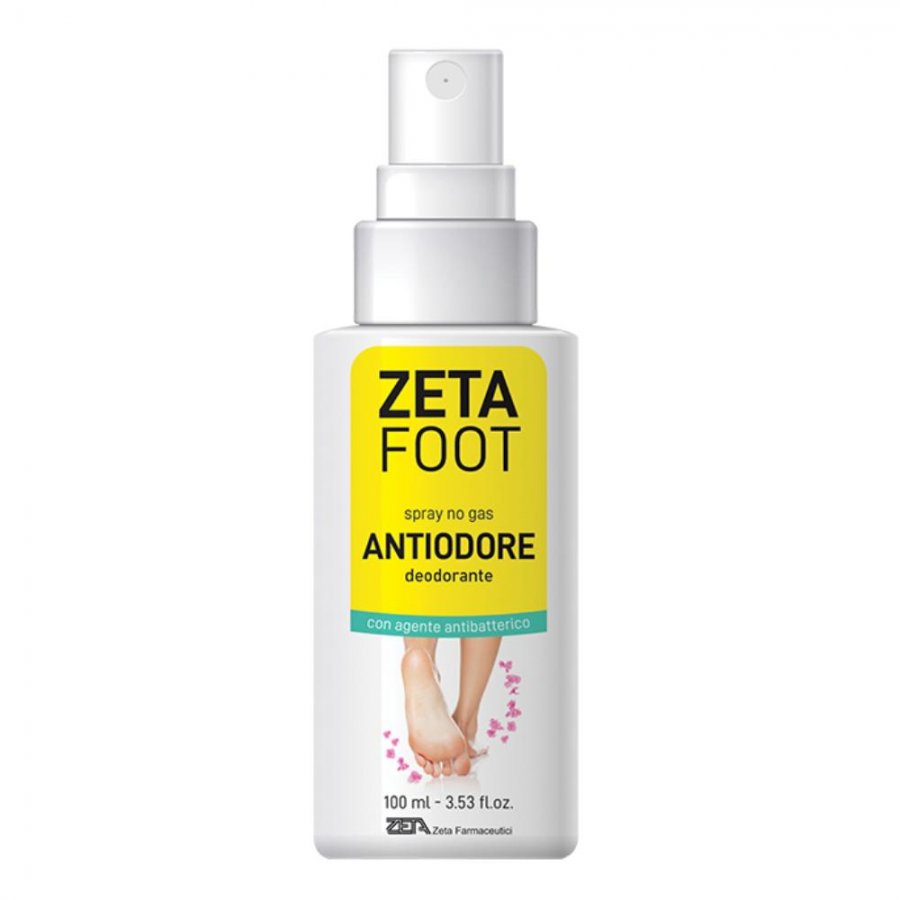 Zeta Foot - Deodorante Antiodore per Piedi Spray No Gas 100ml, Protezione Duratura Contro gli Odori dei Piedi