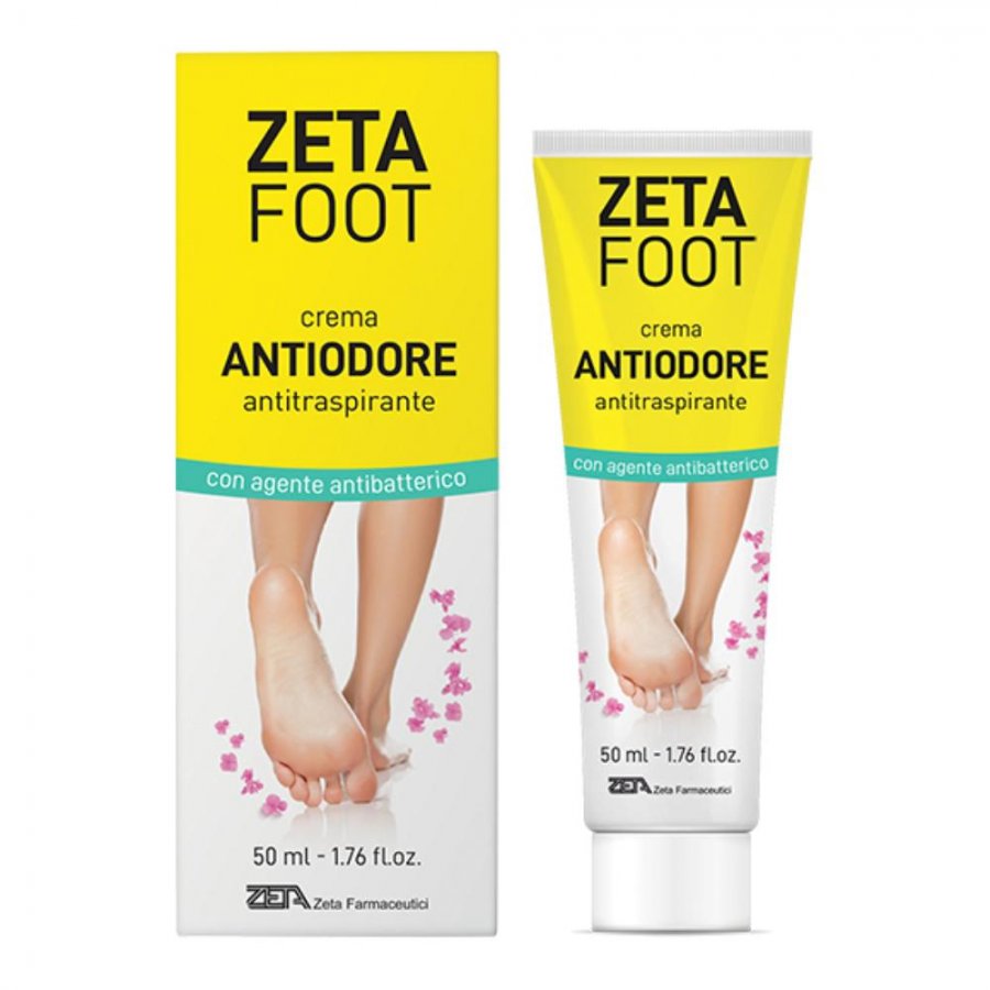 Zeta Foot - Crema Antiodore 50ml, Elimina Odori Sgradevoli dei Piedi