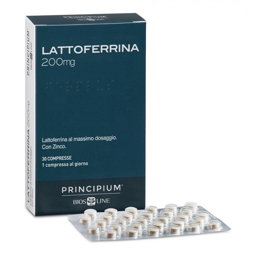 Principium Lattoferrina 30 Compresse - Integratore Alimentare al Massimo Dosaggio di Lattoferrina