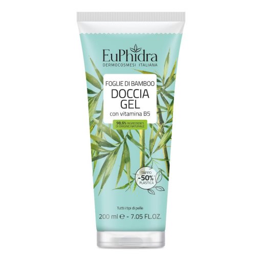 Euphidra Doccia Gel Foglie di Bamboo 200ml - Detergente Corpo Delicato con Vitamina B5