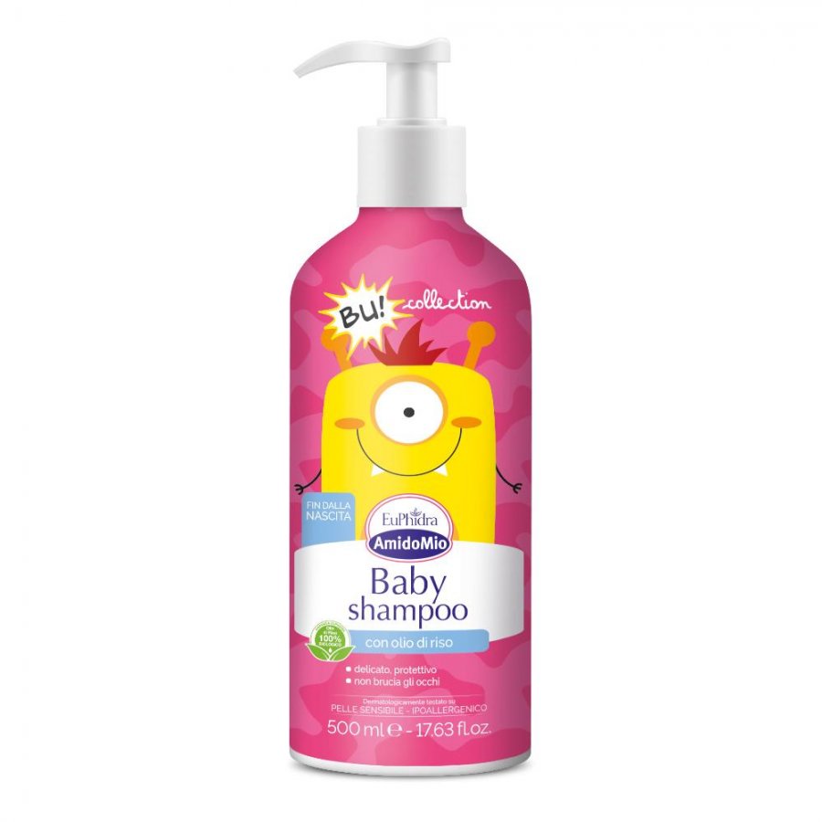 Euphidra Amidomio - Baby Shampoo 500ml - Delicato e sicuro per la pelle sensibile dei bambini