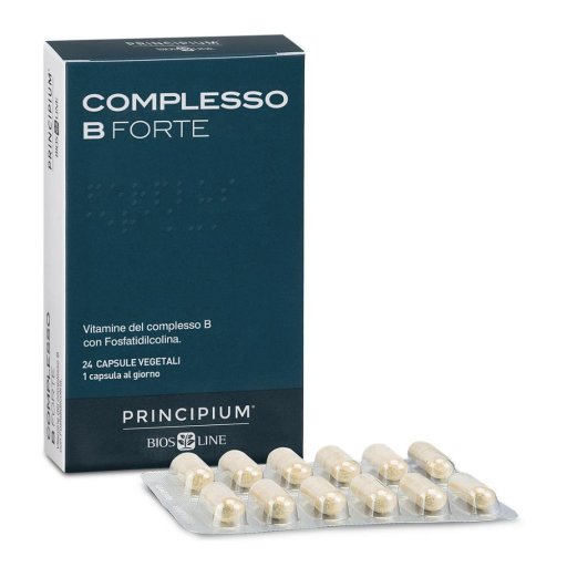 Principium Complesso B Forte 24 Capsule Vegetali - Integratore Alimentare con Vitamine del Gruppo B, PABA, Inositolo e Lecitina di Girasole