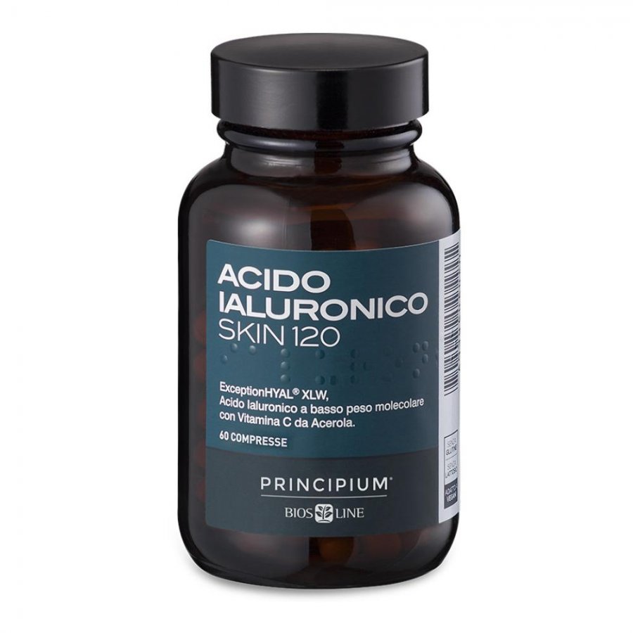 Principium Acido Ialuronico Skin 120 60 Compresse - Integratore di Acido Ialuronico con Vitamina C