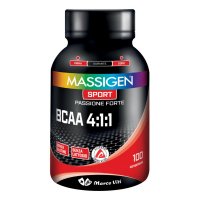 Massigen Sport BCAA 4:1:1 100 Compresse - Integratore Aminoacidi Ramificati AjiPure con Vitamina B6