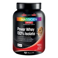 Massigen Sport Power Whey Isolate Cookies 750g - Integratore Proteico con Proteine Isolate al 100% e Gusto Cookies