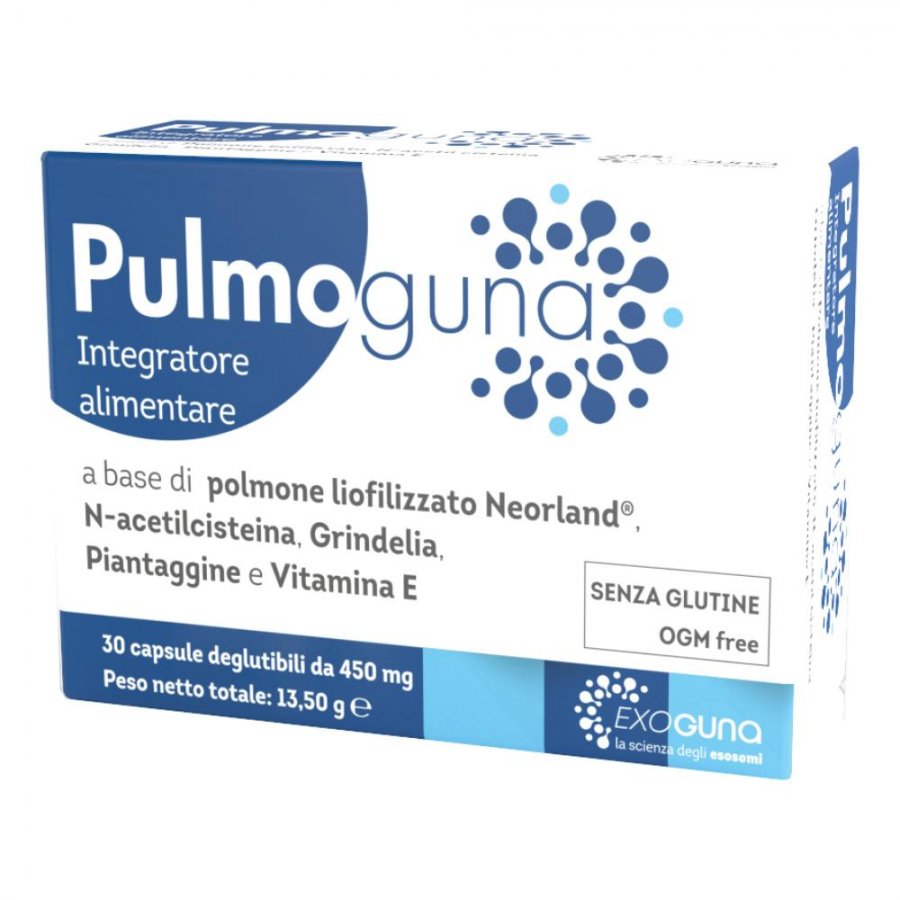 Pulmoguna 30 Capsule - Integratore Alimentare per la Funzionalità delle Mucose Respiratorie