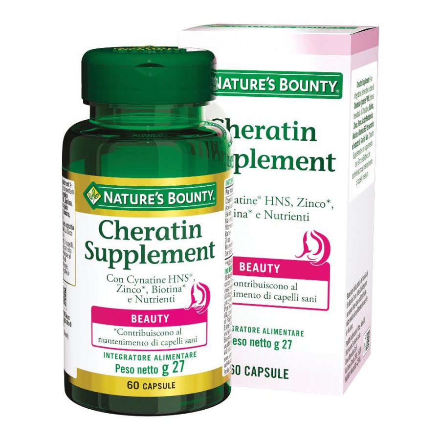 Cheratin Supplement 60 Capsule - Integratore di Cheratina per Capelli Sani e Forti