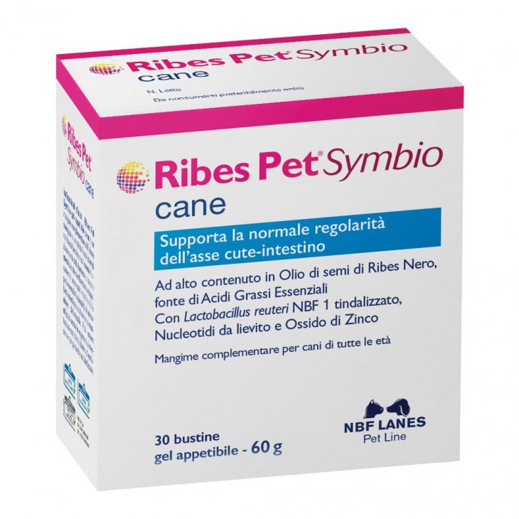 Ribes Pet Symbio Cane 30 Bustine Gel Appetibile - Integratore per la Salute Digestiva