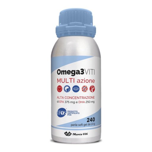 Omega 3 Multi Azione 240 Perle - Integratore Alimentare EPA e DHA, Senza Glutine