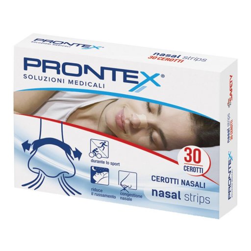 Prontex Nasal Strips Cerotti Nasali Dilatatori, 30 Pezzi, Sollievo da Congestione e Russamento