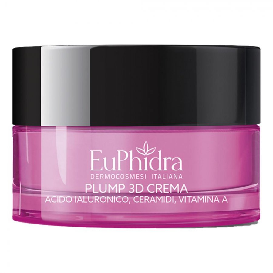 Euphidra Plump 3D Crema Ricca Acido Ialuronico 50 ml - Crema Nutriente Anti-Età con Vitamina A