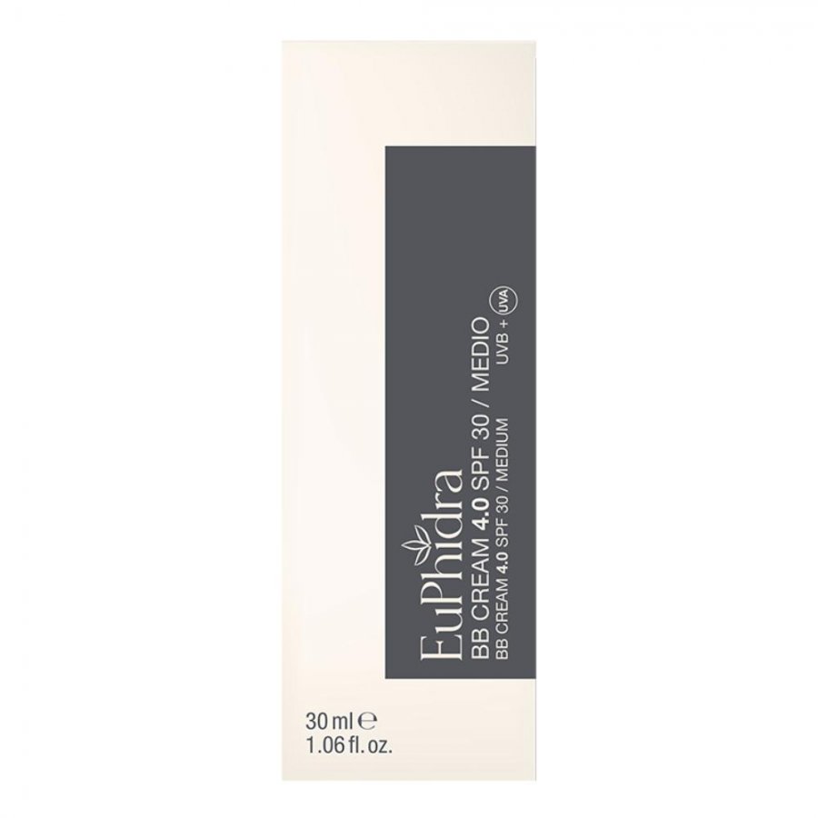 Euphidra BB Cream 4.0 30ml SPF 30 BC02 Medio - BB Cream Protettiva e Uniformante con Effetto Mat Naturale