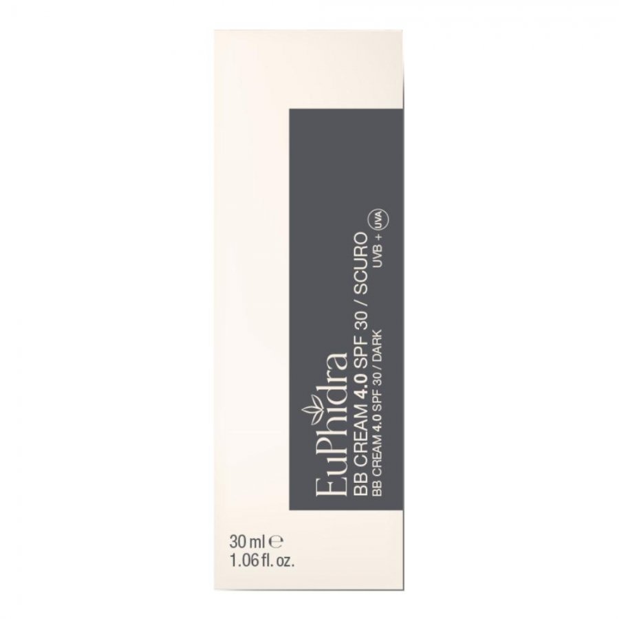 Euphidra BB Cream 4.0 30ml SPF 30 BC03 Scuro - BB Cream Protettiva e Uniformante con Effetto Mat Naturale