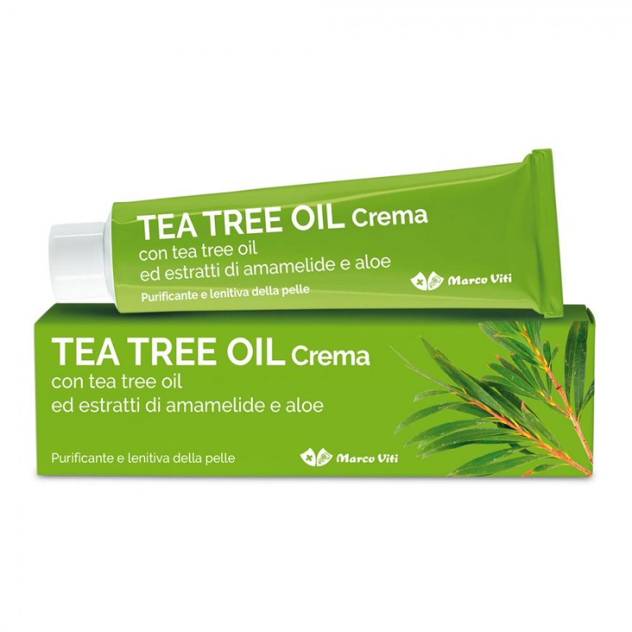 Tea Tree Oil Crema 100ml - Crema Antinfiammatoria e Lenitiva con Olio di Tea Tree