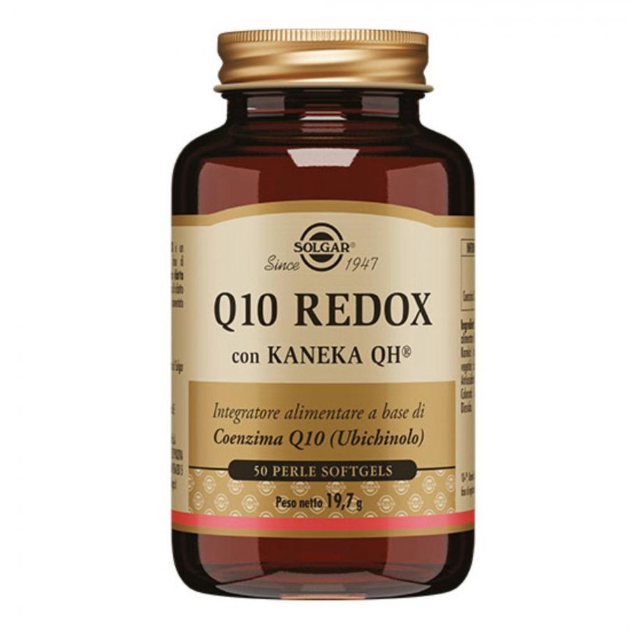 Solgar - Q10 Redox 50 Perle Softgels - Integratore di Coenzima Q10 per il Supporto Antiossidante