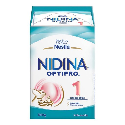 Nestlé Nidina Optipro 1 Polvere 1,2kg - Latte in Polvere per Neonati, Senza Olio di Palma, con DHA