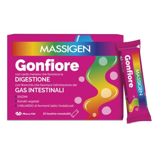 Massigen Gonfiore - 20 Stick per Gas Intestinali e Digestione