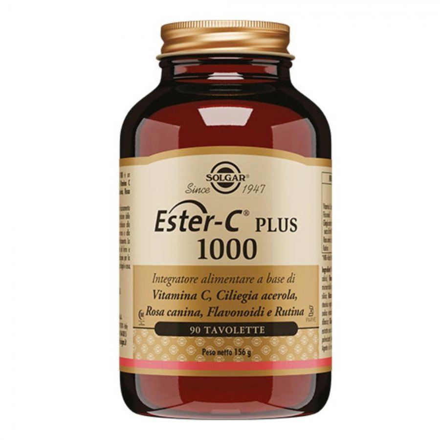 Solgar - Ester C Plus 1000 90 Tavolette - Vitamina C per un Sistema Immunitario Forte