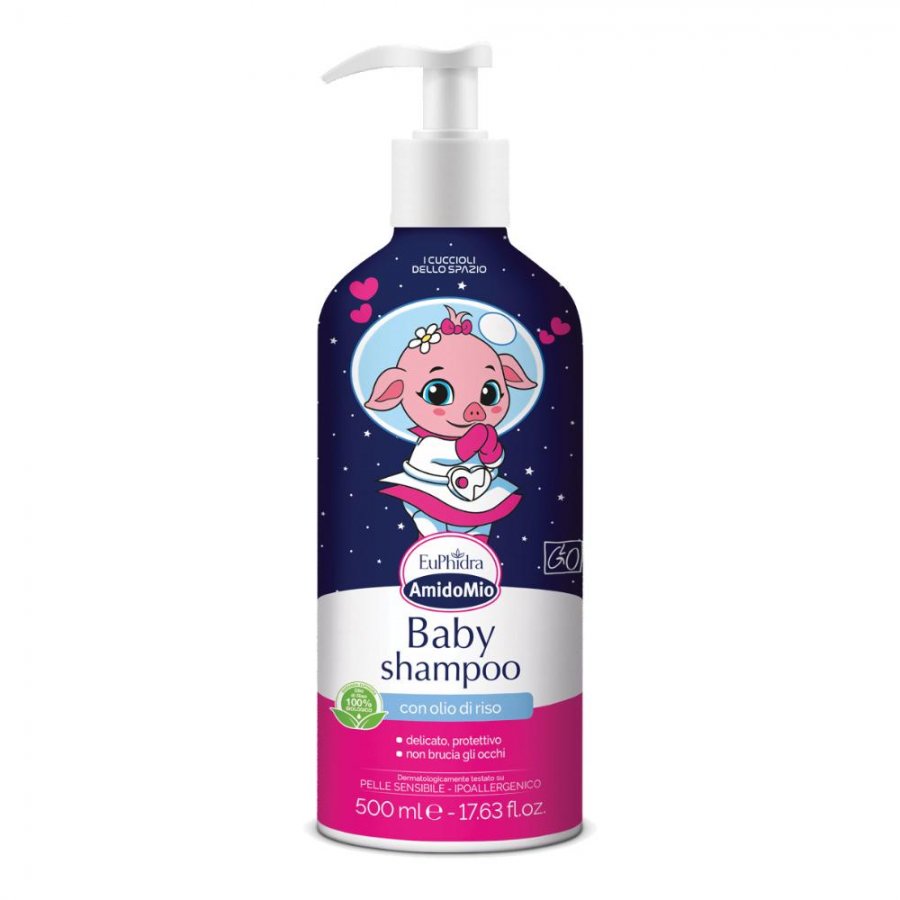 Euphidra Baby Shampoo Amidomio 500ml - Delicato Shampoo per la Cura dei Capelli dei Bambini
