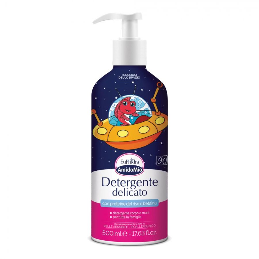 Euphidra Detergente Delicato Amidomio 500ml - Detergente per Igiene Quotidiana di Tutta la Famiglia