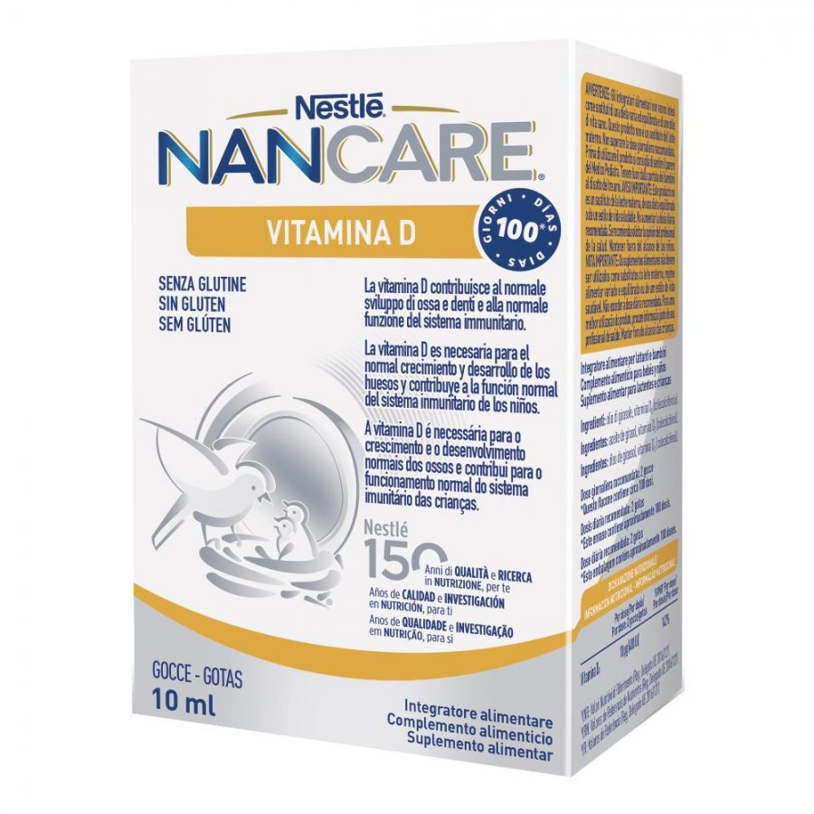 Nestlé - NanCare Vitamina D 10ml - Integratore di Vitamina D3