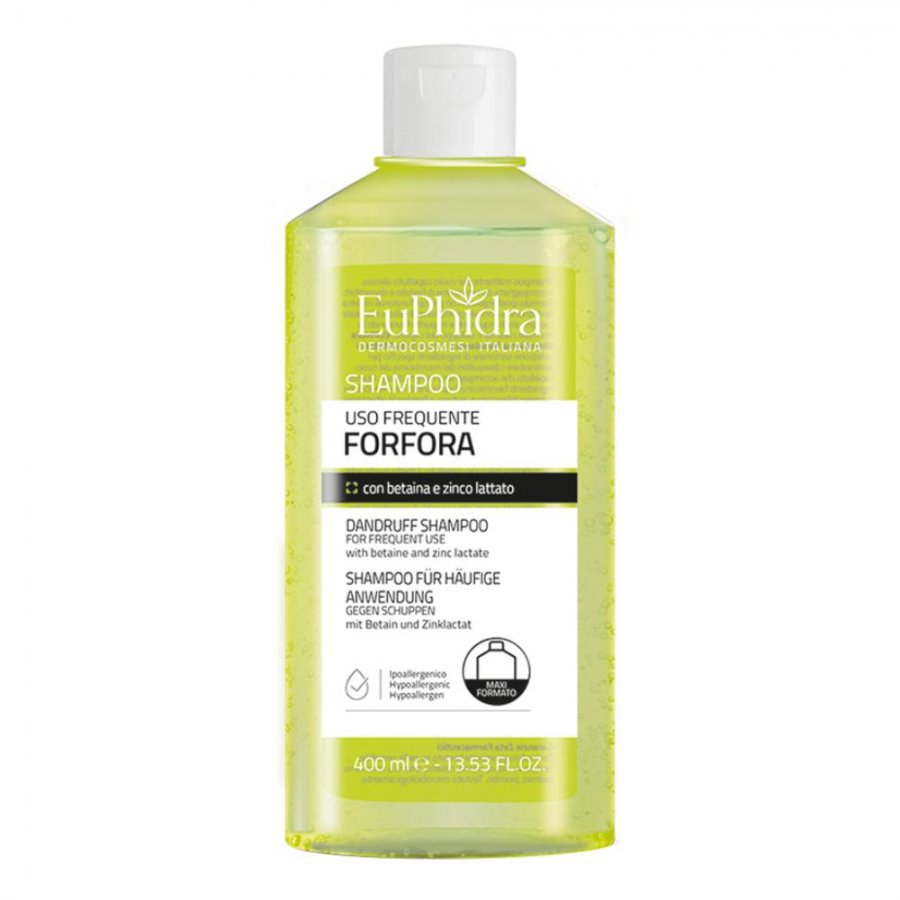 Euphidra Shampoo Frequente Forfora 400ml - Shampoo ultra delicato antiforfora per lavaggi frequenti