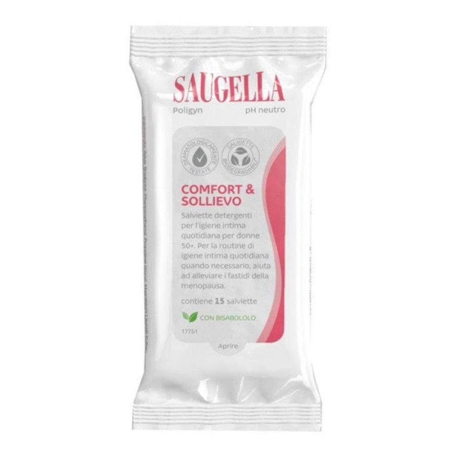 Saugella Poligyn Salviette Intime Donna, 15 pezzi Saugella Poligyn Salviette Intime Donna, 15 pezzi